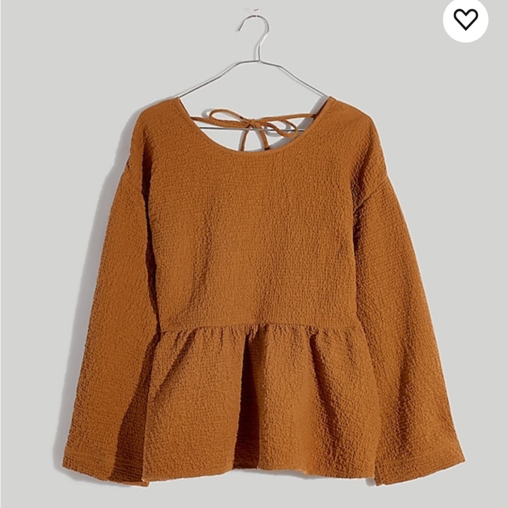 Madewell peplum open-back top